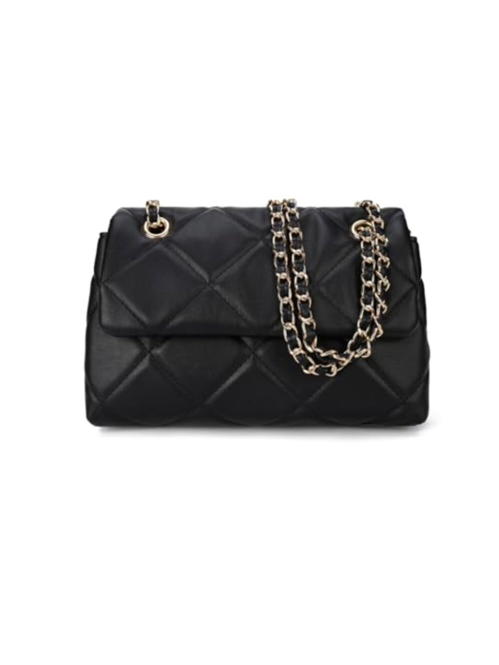 Quilted Faux Leather Crossbody Purse Women Small Shoulder Bag Chain Clutch
